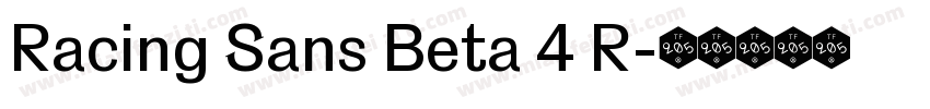 Racing Sans Beta 4 R字体转换